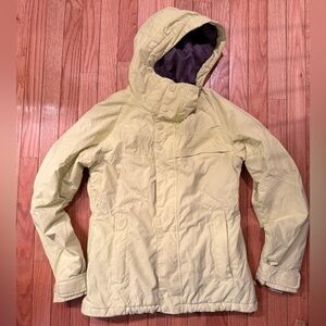 Burton Women's Bright Yellow Hooded DryRide Ski Jacket Size Small